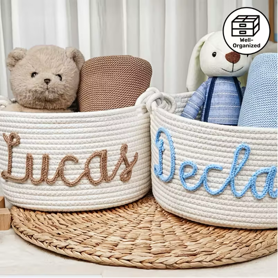 Custom Letter Storage Basket,